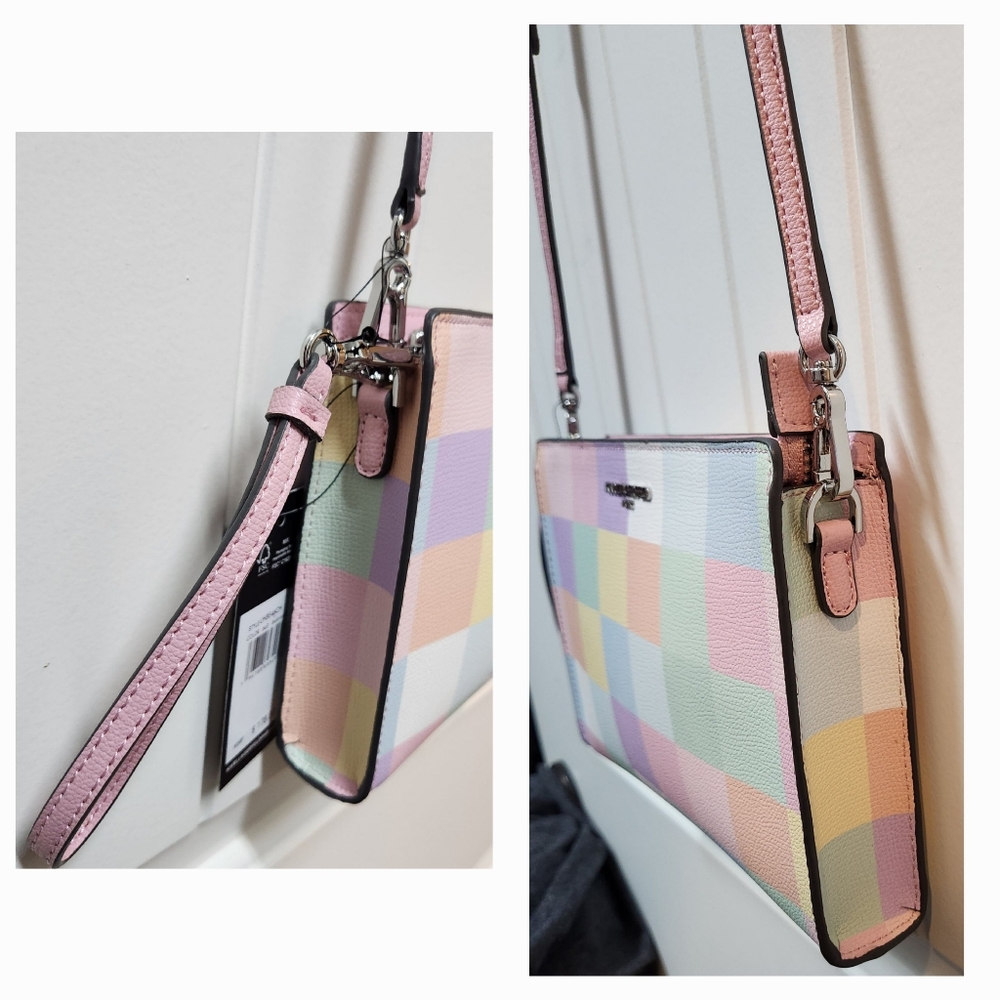 KARL LAGERFELD PARIS Blush Combo Leather Crossbody & Wristlet NWT